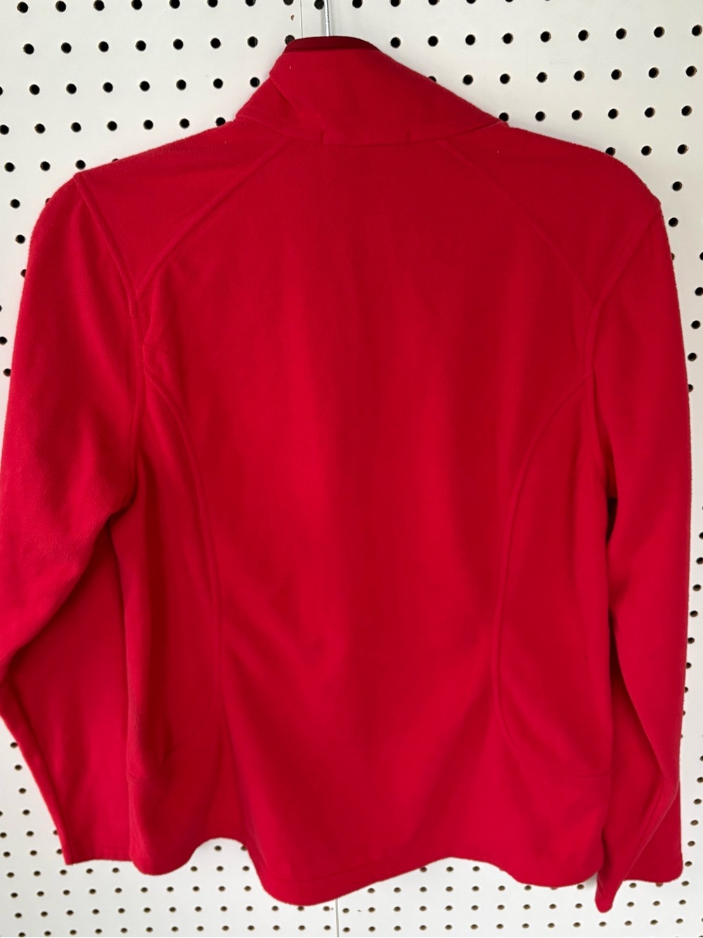 Womanβs Lands' End Red Quarter-Zip Fleece Pullover - Size (M)